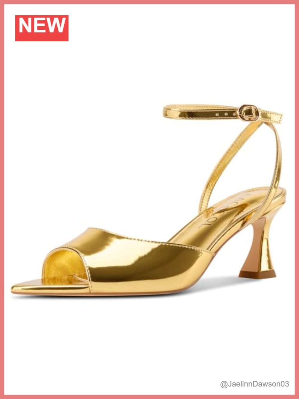 Patent Leather Peep Toe Kitten Heels Slingback Ankle Strap Dress Sandals